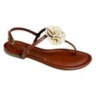 Sandalia mariotta rasteira flor croche 20210-41