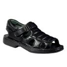 Sandália Masculina Conforto Antiestresse Preto Couro Premium