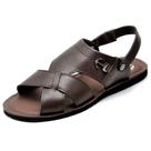 Sandália Masculina em Couro Resistente Detalhe Metal Ancora Elegante Sandália Masculina em Couro Resistente Detalhe Metal Ancora Elegante