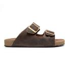 Sandália Masculina Feminina Papete Flatform Couro Fivela
