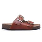 Sandália Masculina NATHOS CARIBE em Couro - Fóssil Caramelo Sandália Masculina NATHOS CARIBE em Couro - Fóssil Caramelo