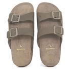 Sandália Masculina Reserva Go Casual Francisco Nobuck Couro Confortável Solado Chinelo 756010002 Cor:Bege CrocheTamanho