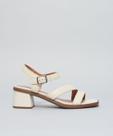 Sandalia Media Couro Eliana - Offwhite