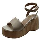 Sandália Média Flatform Couro Off White