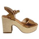 Sandália Meia Pata Bebecê Casual Salto Bloco Alto T5119-046