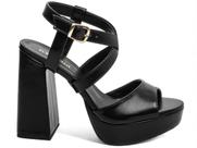 Sandalia Meia Pata Salto Alto Bloco Grosso 11cm Feminina 1