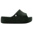 Sandália Melissa Free Platform Slide Velvet Verde Flocado