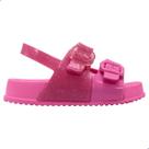 Sandália Mini Melissa Cozy Slide Baby Rosa/Glitter