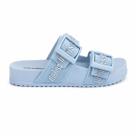 Sandália Mini Melissa Cozy Slide M Lover Infantil Azul/Prata Sandália -