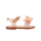 Sandália Mini Melissa Fly Sandal III Baby Bege Glitter