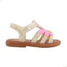Sandália Mini Melissa Hip Bloomy Baby Marrom/Rosa