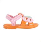 Sandália Mini Melissa Hip Fly Baby Laranja/Rosa