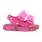 Sandália Mini Melissa Mix Fluffy + Disney Baby Rosa