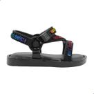 Sandália Mini Melissa Stripes M Lover Baby Preto