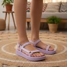 Sandália Mini Melissa Sun Downtown Platform Infantil Cor:LilasTamanho:28