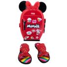 Sandália Minnie Mouse Mini Geladeira 22491 - Infantil Cor:Preto/VermelhoTamanho:25