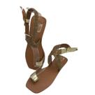 Sandalia Miss Shoes Fiona Ouro Light Sandalia Miss Shoes Fiona Ouro Light