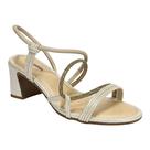 Sandália Mississipi Salto Bloco MC415 Cotton/Ouro Light