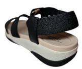 Sandalia modare 7209.103 ultraconforto anabela preto com elástico Sandalia modare 7209.103 ultraconforto anabela preto com elástico