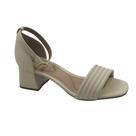 Sandália Modare Creme Salto Alto Bloco 7172109