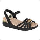 Sandália Modare Feminina Preto Casual Ortopedica Leveza - Sandália Modare Feminina Preto Casual Ortopedica Leveza -
