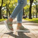 Sandália Modare Plataforma UltraConforto Feminina Chunky Fivela Original Cor:VerdeTamanho:36