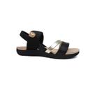 Sandalia Modare Rasteira Conforto 7125.233 Preto/Dourado/Camel Sandalia Modare Rasteira Conforto 7125.233 Preto/Dourado/Camel