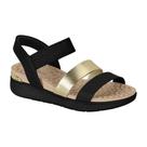 Sandália Modare Ultraconforto Papete Tira Dupla Confort Preto/Dourado Sandália Modare Ultraconforto Papete Tira Dupla Confort Preto/Dourado