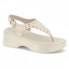 Sandália Moleca Branco Off Feminina Fivela Ajustavel -
