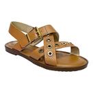 Sandália Moleca Casual Flat 5555.203 Camel