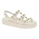 Sandália Moleca Feminina Branco Off Conforto Casual