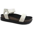 Sandália Moleca Feminina Papete Flatform 5500.101 Branco Off