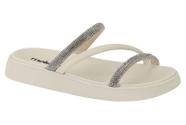 Sandália Moleca Flatform Tiras Brilho Strass 5469121