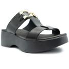 Sandália Moleca Plataforma Detalhe Feminina - Preto Sandália Moleca Plataforma Detalhe Feminina - Preto