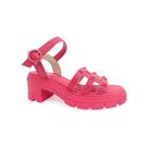Sandalia Moleca Salto Medio Tratorada 5476.106 Pink Gloss