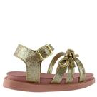 Sandália Molekinha Feminina Infantil Dourado Laço 2714222 Sandália Molekinha Feminina Infantil Dourado Laço 2714222