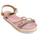 Sandália Molekinha Infantil Menina Flatform Strass 2305.1565