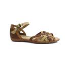 Sandália New Face Conforto De Couro 31402 Ambar Mix
