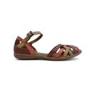 Sandália New Face Conforto De Couro 31402 Telha New Multi