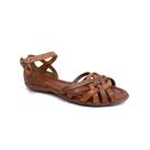 Sandália New Face Conforto De Couro 31402 Telha New Multi