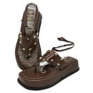 Sandalia Nicy terra Miss Shoes Cor:TerraTamanho:36