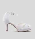 Sandália Noiva Meia Pata CBK Velvet Branco