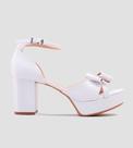 Sandália Noiva Plataforma Velvet Branco CBK