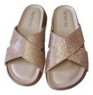 Sandalia nude ouro strass confort beira rio 35 Sandalia nude ouro strass confort beira rio 35