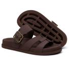 Sandalia Nuvem Microexpandido Feminino com Fivela na cor Marrom Tamanho : 39
