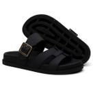 Sandalia Nuvem Microexpandido Feminino com Fivela na cor Preta Tamanho : 36