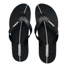 Sandalia Opanka Masculina Chinelo Dedo Borracha Flexível Preto 7154