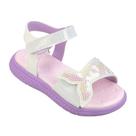 Sandália Papete Bia Infantil Menina Pampili Sereia Branco/Lilás