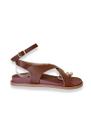 Sandália Papete De Dedo Marrom Pedras Orgânica Dourado Outshoes