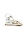Sandália Papete De Dedo Off White Pedras Orgânica Dourado Outshoes